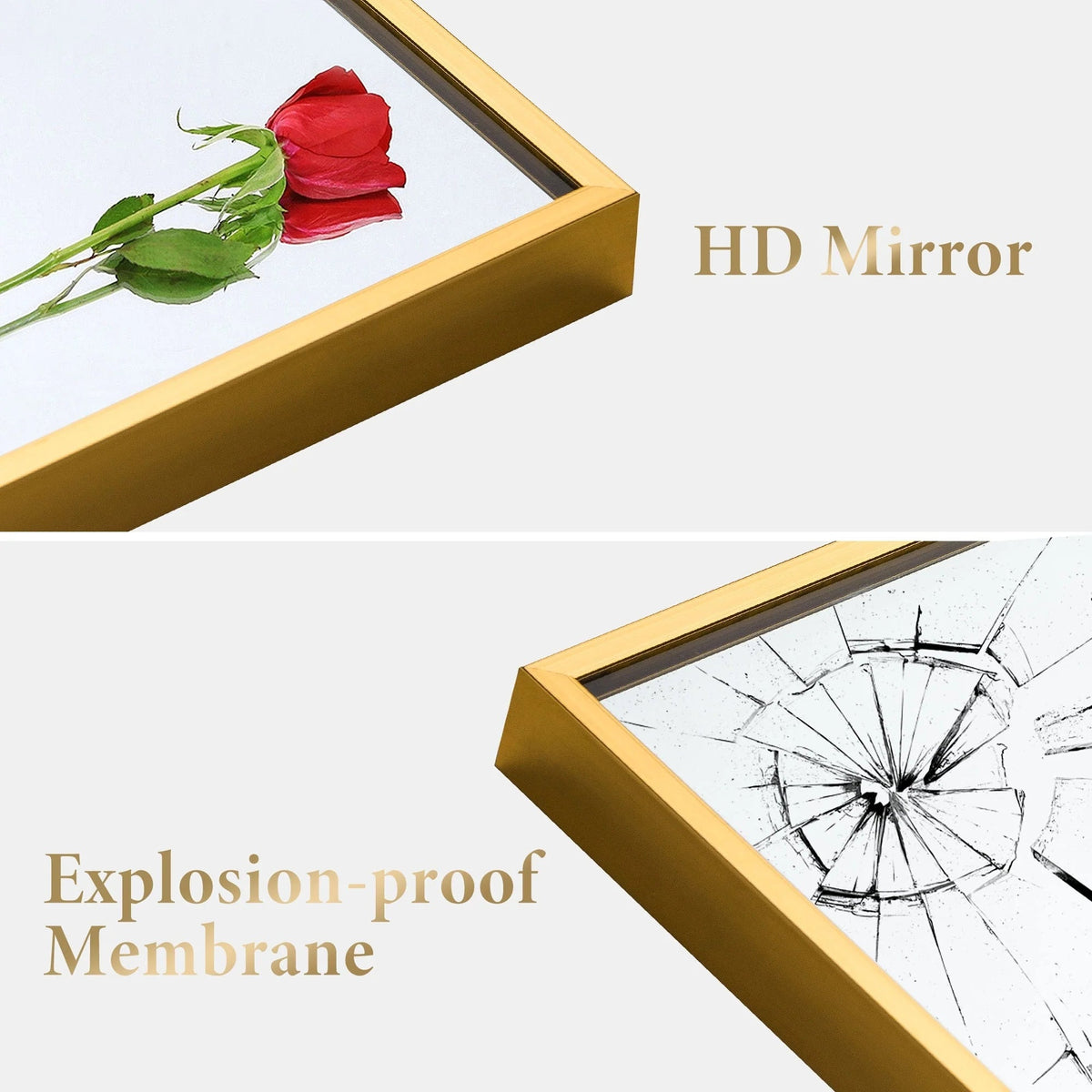 Full Length Wall Mounted Dressing Mirror, 65 in H x 22 in W