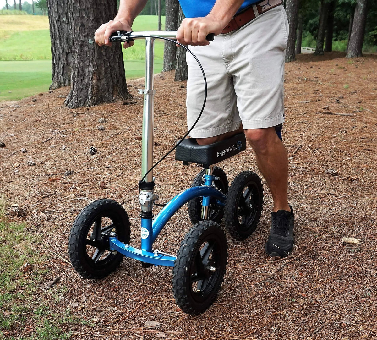 KneeRover All Terrain Knee Walker, Metallic Blue - QUAD