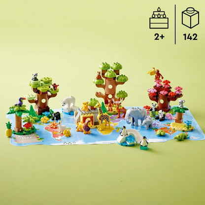 LEGO DUPLO Wild Animals Of The World Building Toy Set, 142 Pieces - 10975