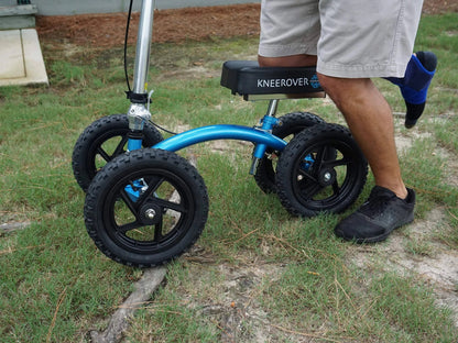 KneeRover All Terrain Knee Walker, Metallic Blue - QUAD