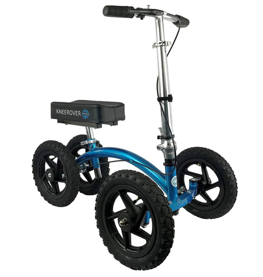 KneeRover All Terrain Knee Walker, Metallic Blue - QUAD