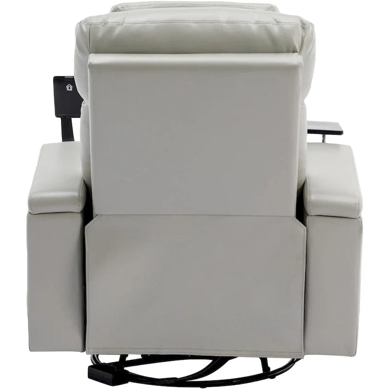 Power Home Theater Recliner Chair, 34.6 D x 38.2 W x 41.4 H, 110-160 Recline, 270 Swivel