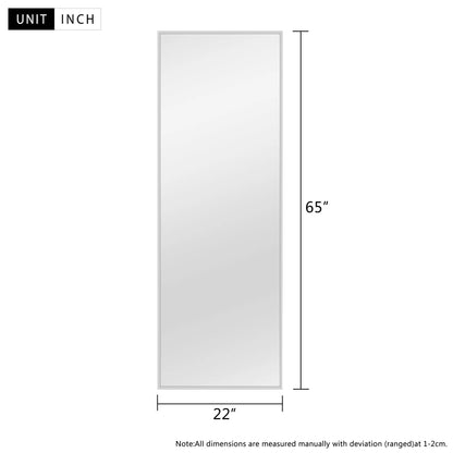 Full Length Wall Mounted Dressing Mirror, 65 in H x 22 in W