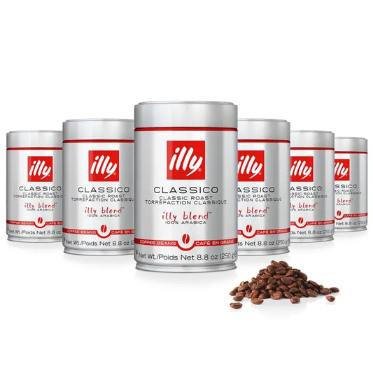 illy Classico Medium Roast Whole Bean Coffee, 100% Arabica, 8.8 oz, 6 Pack - 8003753154497