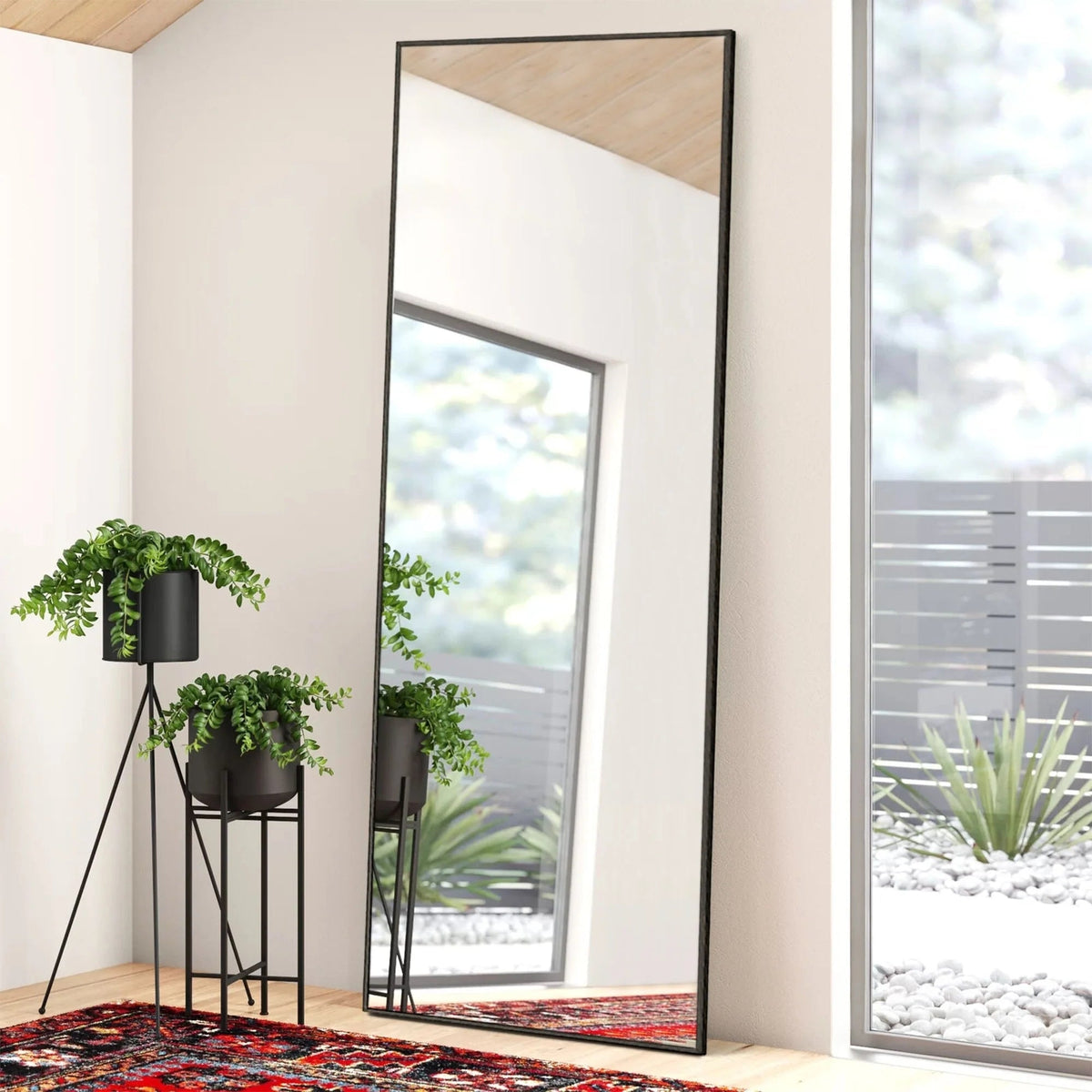 Full Length Wall Mounted Dressing Mirror, 65 in H x 22 in W