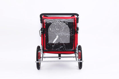 3 In 1 Large Bicycle Pet Trailer, Jogger And Dog Cage With Suspension - 10308